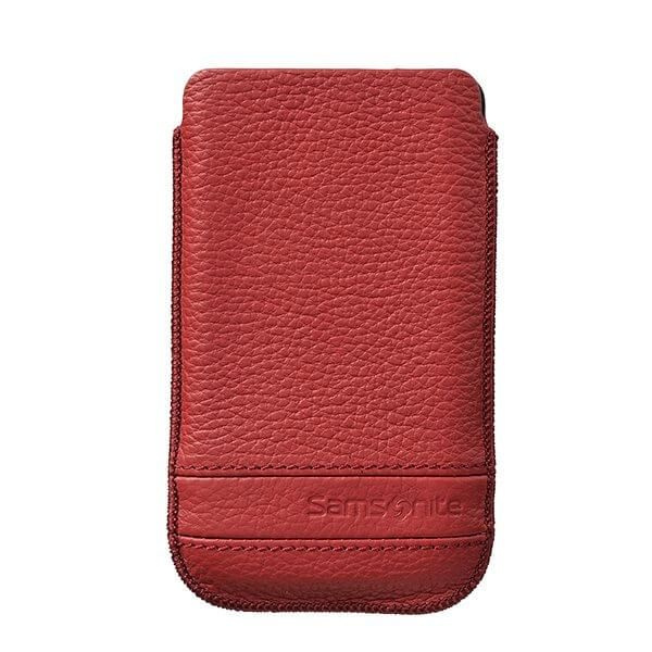 SAMSONITE Mobile Bag Classic Leather Small Red in the group SMARTPHONE & TABLETS / Phone cases / Universal protection / Wallet Case at TP E-commerce Nordic AB (C03850)