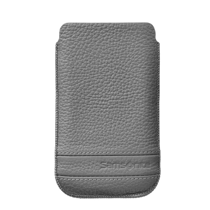 SAMSONITE Mobile Bag Classic Leather Small Grey in the group SMARTPHONE & TABLETS / Phone cases / Universal protection / Wallet Case at TP E-commerce Nordic AB (C03853)