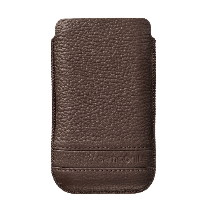 SAMSONITE Mobile Bag Classic Leather Large Brown in the group SMARTPHONE & TABLETS / Phone cases / Universal protection / Wallet Case at TP E-commerce Nordic AB (C03855)