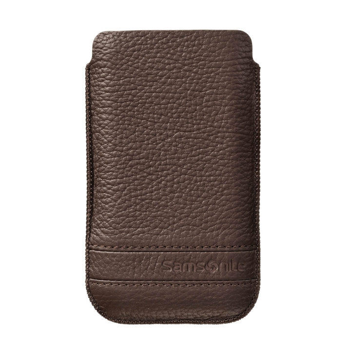 SAMSONITE Mobile Bag Classic Leather XL Brown in the group SMARTPHONE & TABLETS / Phone cases / Universal protection / Wallet Case at TP E-commerce Nordic AB (C03859)