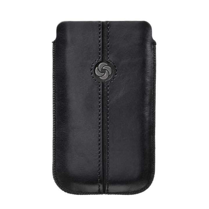 SAMSONITE Mobile Bag Dezir Leather Large Black in the group SMARTPHONE & TABLETS / Phone cases / Universal protection / Wallet Case at TP E-commerce Nordic AB (C03862)