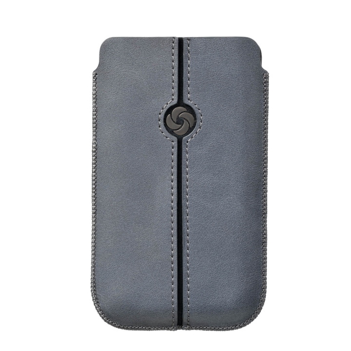 SAMSONITE Mobile Bag Dezir Leather Small Grey in the group SMARTPHONE & TABLETS / Phone cases / Universal protection / Wallet Case at TP E-commerce Nordic AB (C03868)