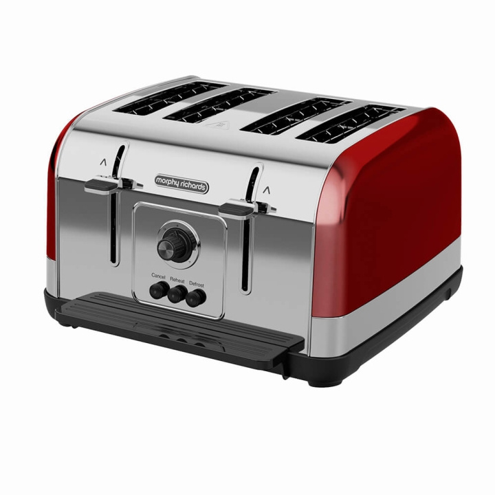 Morphy Richards Toaster Venture 4Slice Red in the group HOME, HOUSEHOLD & GARDEN / Household appliances / Toasters & Bread grills / Toasters at TP E-commerce Nordic AB (C03900)