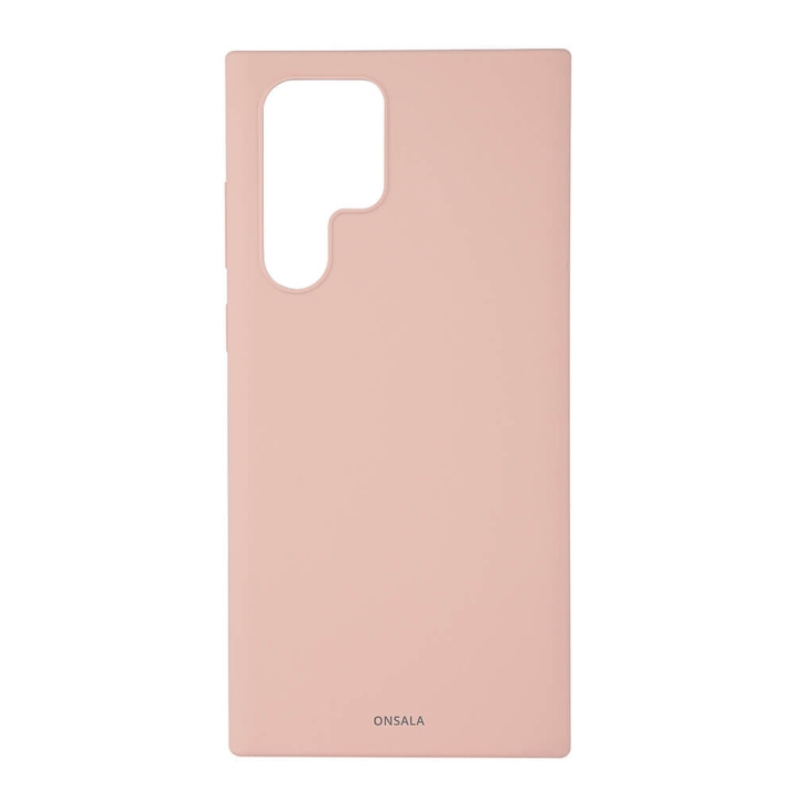 ONSALA Phone Case Silicone Sand Pink - Samsung S22 Ultra in the group SMARTPHONE & TABLETS / Phone cases / Samsung at TP E-commerce Nordic AB (C03994)