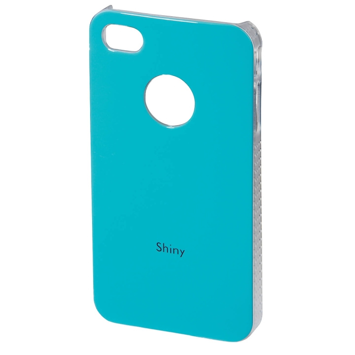 Hama iPhone 4 skal Shiny turkos Hårdplast in the group SMARTPHONE & TABLETS / Phone cases / Apple / Older Apple models at TP E-commerce Nordic AB (C04188)