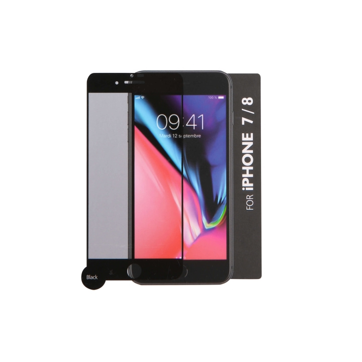 GEAR Screen Protector 3D Svart iPhone 6 / 7 / 8 / SE20 / 22 in the group SMARTPHONE & TABLETS / Phone cases / Apple / iPhone 8 / Screen protectors at TP E-commerce Nordic AB (C04222)