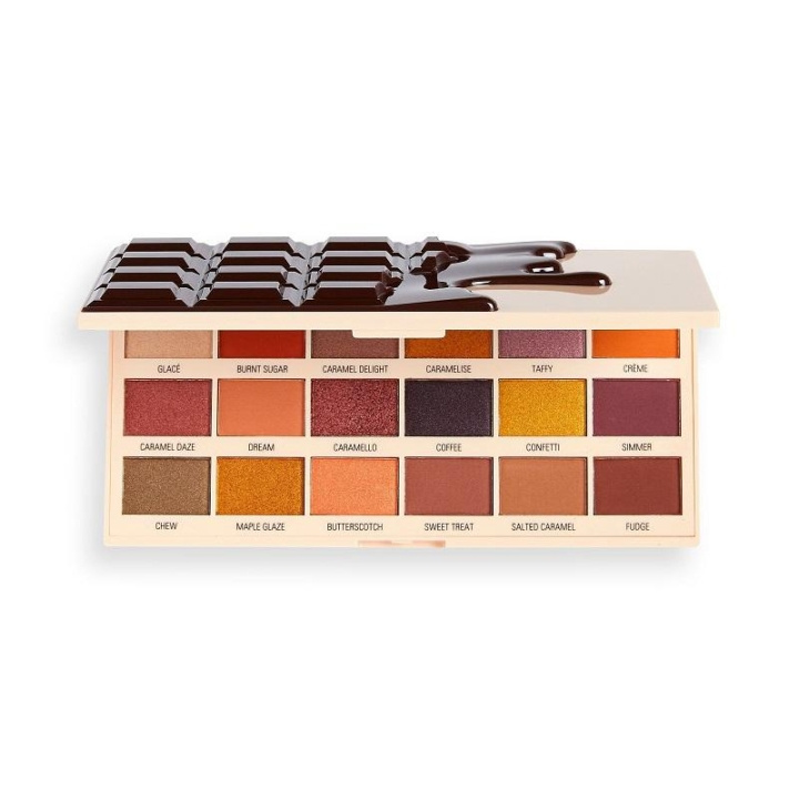 Makeup Revolution Chocolate Palette - Caramel Nudes in the group BEAUTY & HEALTH / Makeup / Eyes & Eyebrows / Eye shadows at TP E-commerce Nordic AB (C04273)