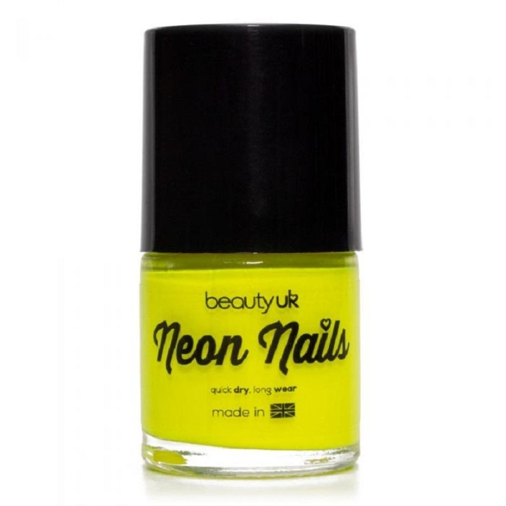 Beauty UK Neon Nail Polish - Yellow in the group BEAUTY & HEALTH / Manicure / Pedicure / Nail polish at TP E-commerce Nordic AB (C04530)