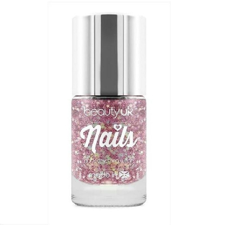 Beauty UK Glitter Nail Polish - Stardust Pink in the group BEAUTY & HEALTH / Manicure / Pedicure / Nail polish at TP E-commerce Nordic AB (C04536)