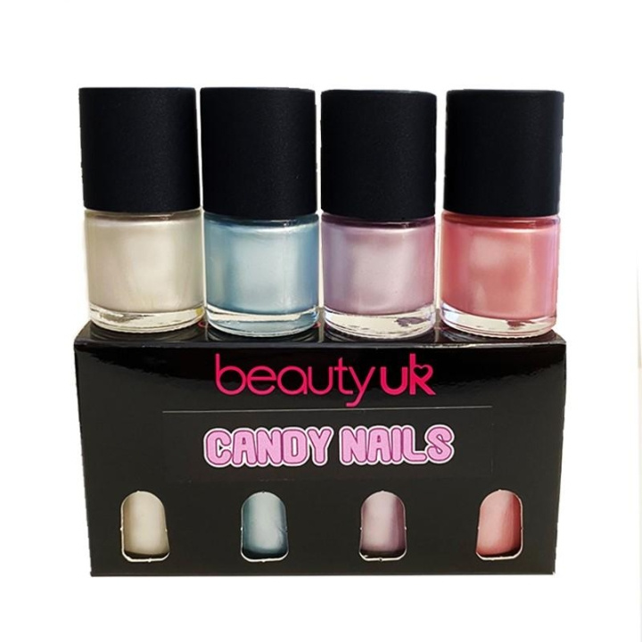 Beauty UK Candy Nails Polish Set 4x9ml in the group BEAUTY & HEALTH / Manicure / Pedicure / Nail polish at TP E-commerce Nordic AB (C04547)