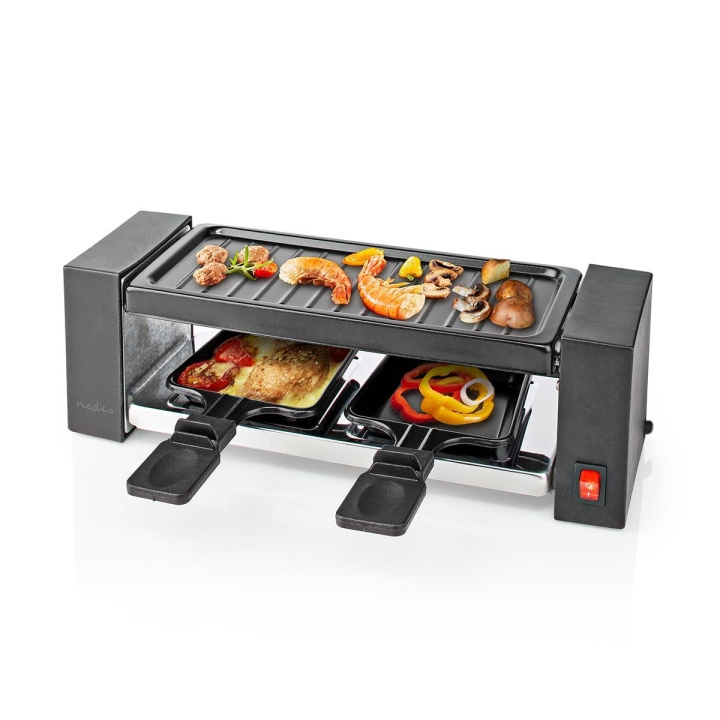 Nedis Gourmet / Raclette | Grill | 2 Persons | Spatula | Non stick coating | Rectangle in the group HOME, HOUSEHOLD & GARDEN / Household appliances / Toasters & Bread grills / Table grills & Raclette at TP E-commerce Nordic AB (C04614)