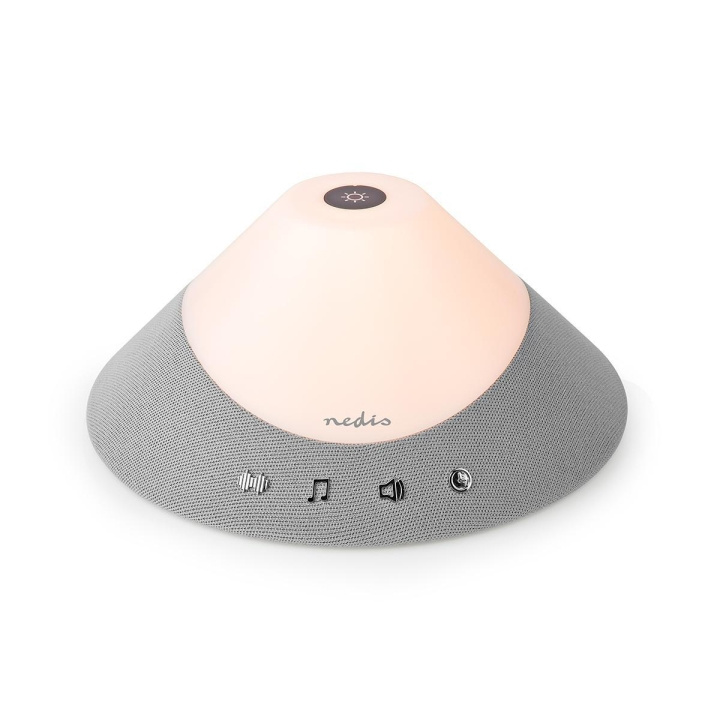 White Noise Machine | 20 Sound Options | 4 W | Battery play time: 5 hrs | Dimmable Light | Timer | Grey / White in the group HOME, HOUSEHOLD & GARDEN / Watches & Counters / Alarmclocks at TP E-commerce Nordic AB (C04782)
