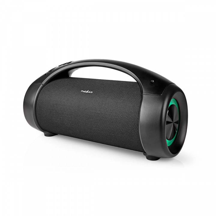 Nedis Bluetooth® Party Boombox | 6 hrs | 2.0 | 50 W | Media playback: AUX / USB | IPX5 | Linkable | Carrying handle | Party lights | Black in the group HOME ELECTRONICS / Audio & Picture / Speakers & accessories / Bluetooth Speakers / Portable speakers at TP E-commerce Nordic AB (C04783)