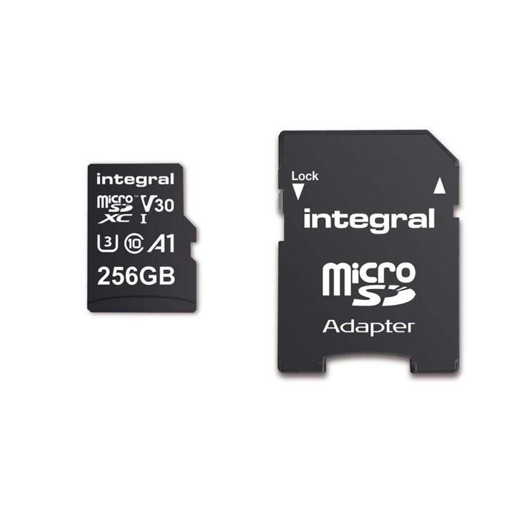 INTEGRAL 256GB High Speed MicroSDHC/XC V30 - 100MB/s Read - 45MB/s Write in the group HOME ELECTRONICS / Storage media / Memory cards / MicroSD/HC/XC at TP E-commerce Nordic AB (C04786)