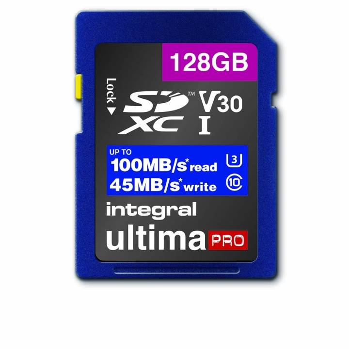 INTEGRAL High Speed SDHC/XC V30 UHS-I U3 128 GB SD memory card in the group HOME ELECTRONICS / Storage media / Memory cards / SD/SDHC/SDXC at TP E-commerce Nordic AB (C04787)