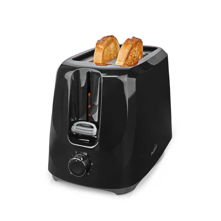 Nedis Toaster | 2 Slots | Browning levels: 6 | Black in the group HOME, HOUSEHOLD & GARDEN / Household appliances / Toasters & Bread grills / Toasters at TP E-commerce Nordic AB (C04814)