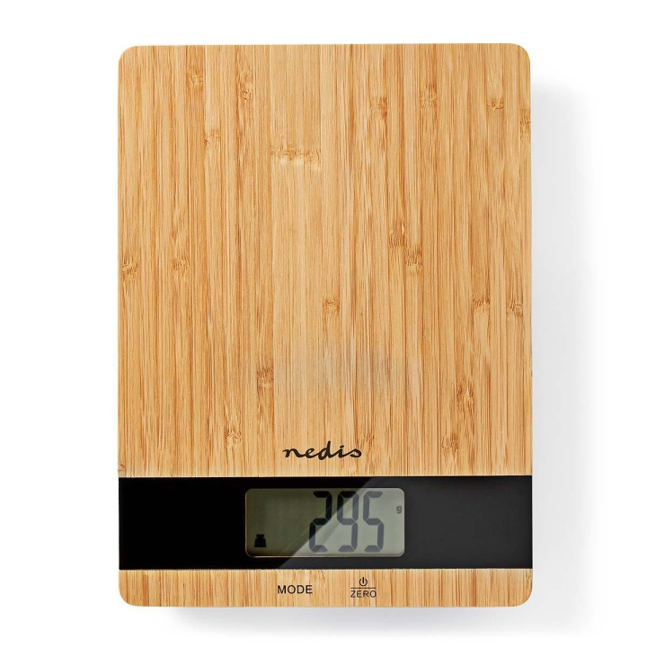 Nedis Kitchen Scales | Digital | Plastic / Wood | Brown in the group HOME, HOUSEHOLD & GARDEN / Kitchen utensils / Kitchen scales at TP E-commerce Nordic AB (C04818)