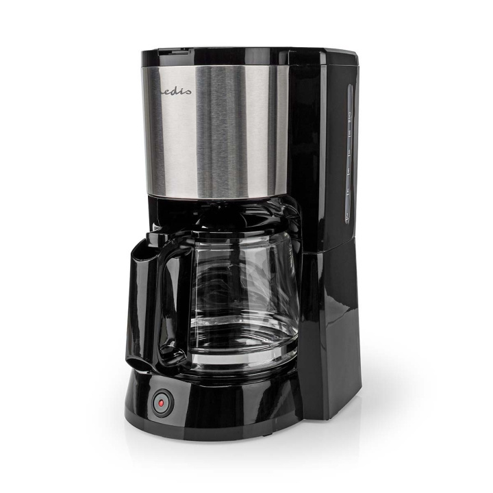 Nedis Coffee Maker | Filter Coffee | 1.5 l | 12 Cups | Keep warm feature | Black / Silver in the group HOME, HOUSEHOLD & GARDEN / Household appliances / Coffee makers and accessories / Drip coffee makers at TP E-commerce Nordic AB (C04839)