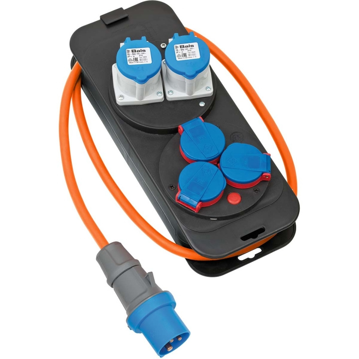 brennenstuhl Camping distribution box with CEE plug / Brennenstuhl power distributor 16A for camping and permanent outdoor use IP44 (Camping power distributor with 1.50 m cable in orange ) in the group HOME, HOUSEHOLD & GARDEN / Electricity & Lighting / Power strips at TP E-commerce Nordic AB (C04855)