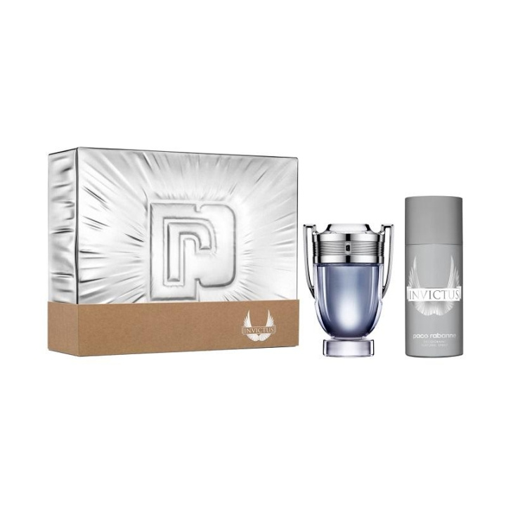 Giftset Paco Rabanne Invictus Edt 100ml + Deo Spray 150ml in the group BEAUTY & HEALTH / Fragrance & Perfume / Perfumes / Perfume for him at TP E-commerce Nordic AB (C04904)