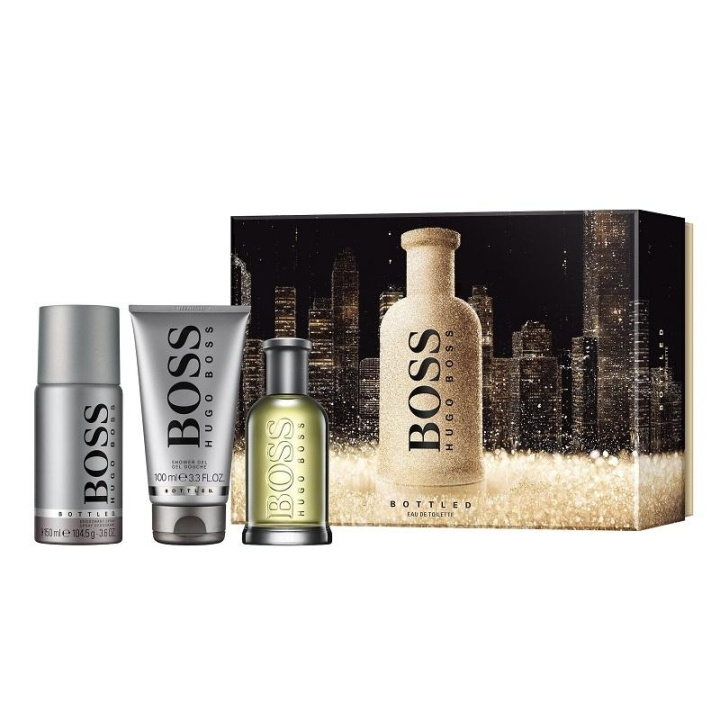 Giftset Hugo Boss Bottled Edt 100ml + Shower Gel 100ml + Deo 150ml in the group BEAUTY & HEALTH / Fragrance & Perfume / Perfumes / Perfume for him at TP E-commerce Nordic AB (C04920)