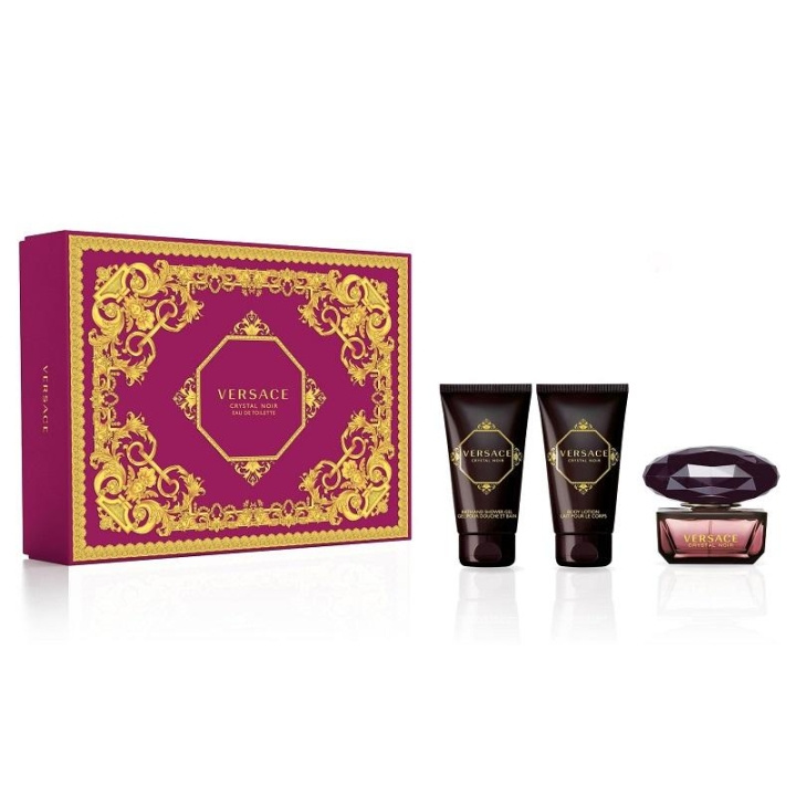 Giftset Versace Crystal Noir Edt 50ml + Body Lotion 50ml + Shower Gel 50ml in the group BEAUTY & HEALTH / Fragrance & Perfume / Perfumes / Perfume for her at TP E-commerce Nordic AB (C04948)