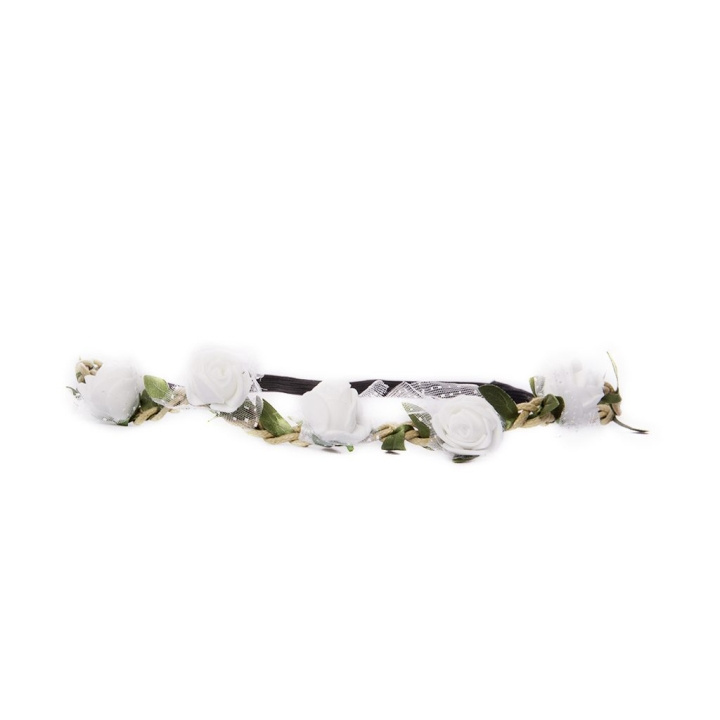 Hårband Blomster - White in the group BEAUTY & HEALTH / Hair & Styling / Hair accessories at TP E-commerce Nordic AB (C05045)
