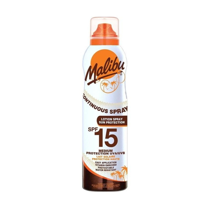 Malibu Continuous Lotion Spray SPF15 175ml in the group BEAUTY & HEALTH / Skin care / Tanning / Sunscreen at TP E-commerce Nordic AB (C05142)