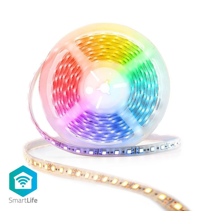 Nedis SmartLife LED Strip | Wi-Fi | Cool White / RGB / Warm White | 5.00 m | IP44 | 2700 - 6500 K | 960 lm | Android™ / IOS in the group HOME, HOUSEHOLD & GARDEN / Smart home / Smart Lights at TP E-commerce Nordic AB (C05242)
