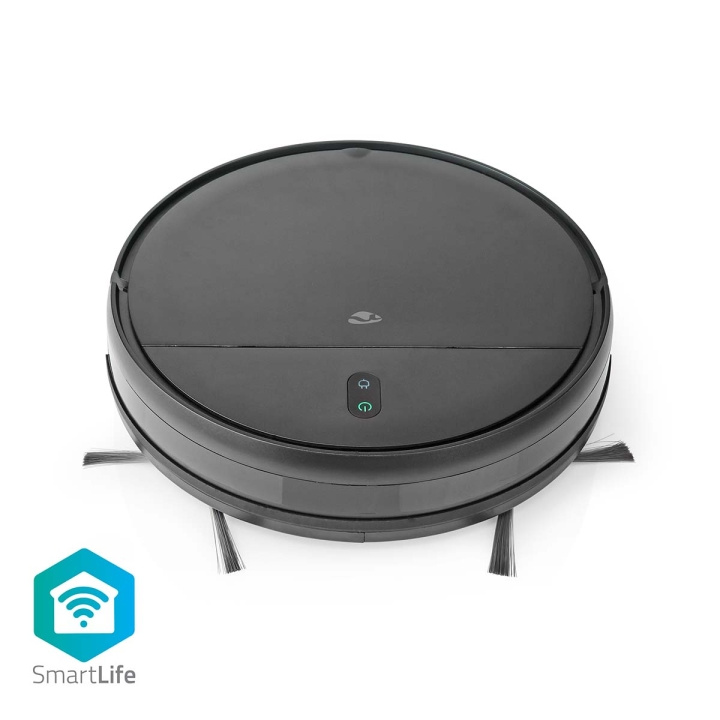 Nedis SmartLife Robot Vacuum Cleaner | Random | Wi-Fi | Capacity collection reservoir: 0.2 l | Automatic charging | Maximum operating time: 110 min | Black | Android™ / IOS in the group HOME, HOUSEHOLD & GARDEN / Cleaning products / Vacuum cleaners & Accessories / Robot vaccum cleaners at TP E-commerce Nordic AB (C05246)