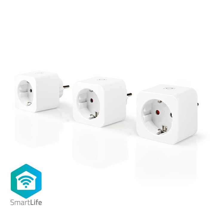 Nedis SmartLife Smart Plug | Wi-Fi | 3680 W | Type F (CEE 7/3) | 0 - 55 °C | Android™ / IOS | White | 3 pcs in the group HOME, HOUSEHOLD & GARDEN / Smart home / Smart plugs at TP E-commerce Nordic AB (C05247)