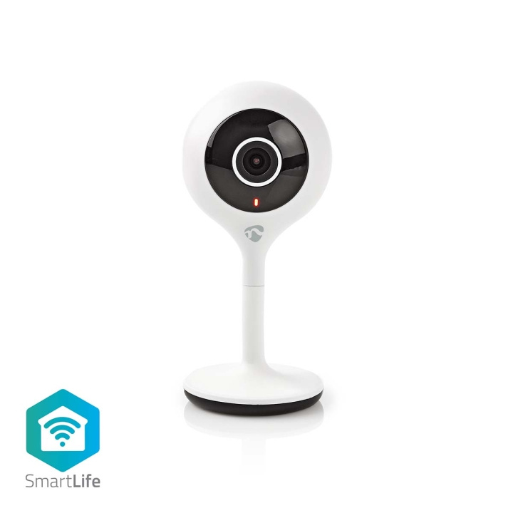 Nedis SmartLife Indoor Camera | Wi-Fi | Full HD 1080p | Cloud Storage (optional) / microSD (not included) | With motion sensor | Night vision | White in the group HOME, HOUSEHOLD & GARDEN / Alarm & Security / Security cameras / Digital (Network) / Indoor cameras at TP E-commerce Nordic AB (C05248)