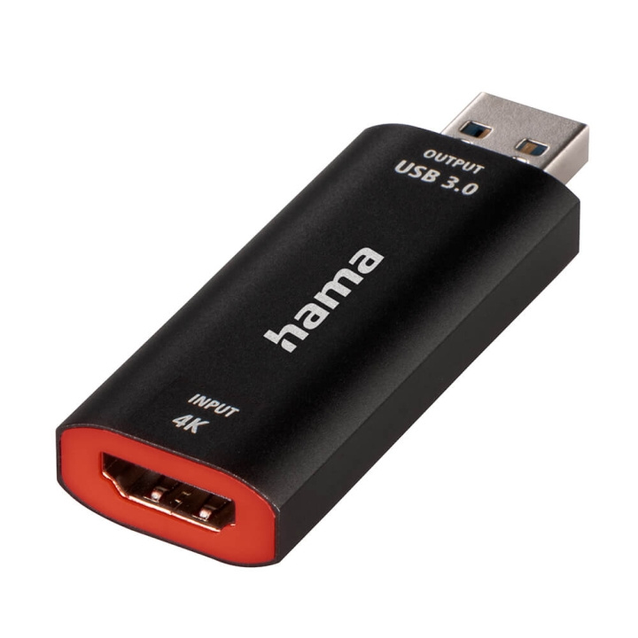 Hama Capture Card USB HDMI 4K to 1080P USB-C adapter in the group COMPUTERS & PERIPHERALS / Computer accessories / Web cameras at TP E-commerce Nordic AB (C05440)