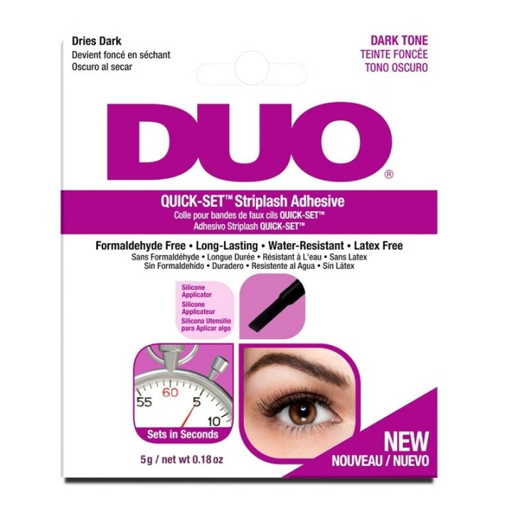 Ardell DUO Quick-Set Brush-on Lash Adhesive Dark 5g in the group BEAUTY & HEALTH / Makeup / Eyes & Eyebrows / False eyelashes at TP E-commerce Nordic AB (C05662)