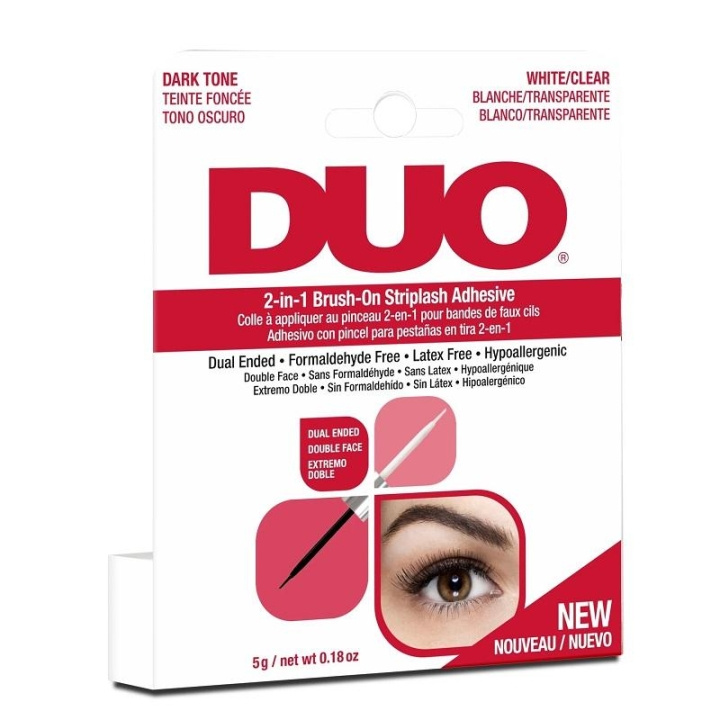 Ardell DUO 2-In-1 Brush-On Lash Adhesive Dark/Clear 5g in the group BEAUTY & HEALTH / Makeup / Eyes & Eyebrows / False eyelashes at TP E-commerce Nordic AB (C05664)
