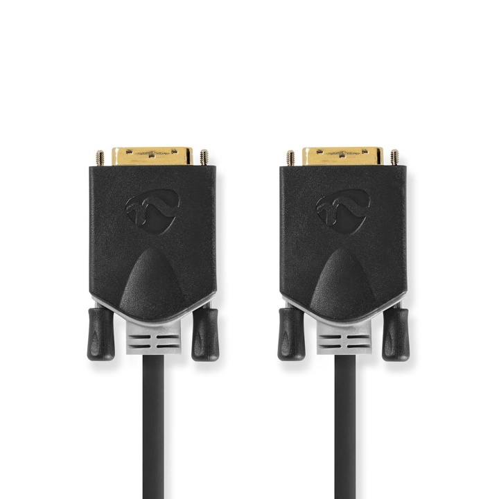 DVI Cable | DVI-D 24+1-Pin Male | DVI-D 24+1-Pin Male | 2560x1600 | Gold Plated | 2.00 m | PVC | Anthracite | Blister in the group COMPUTERS & PERIPHERALS / Computer cables / DVI / Cables at TP E-commerce Nordic AB (C06056)