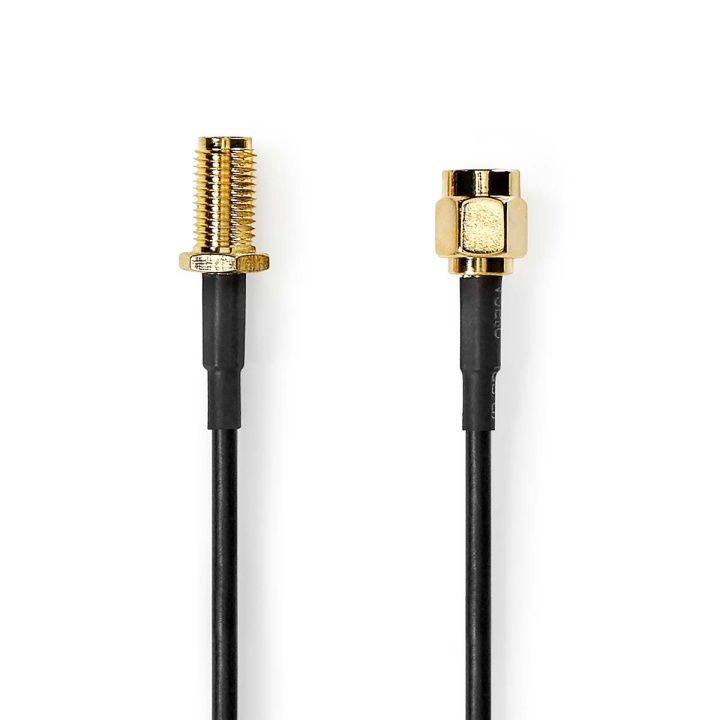 SMA Cable | SMA Male | SMA Female | Gold Plated | 50 Ohm | 5.00 m | Round | PVC | Black in the group COMPUTERS & PERIPHERALS / Computer cables / Network cables / RP-SMA at TP E-commerce Nordic AB (C06072)