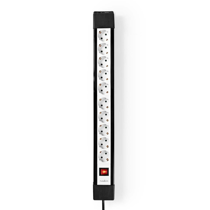 Extension Socket | Type F (CEE 7/7) | 10-Way | 3.00 m | 3680 W | 16 A | On/Off switch | Black / White in the group HOME, HOUSEHOLD & GARDEN / Electricity & Lighting / Power strips at TP E-commerce Nordic AB (C06114)