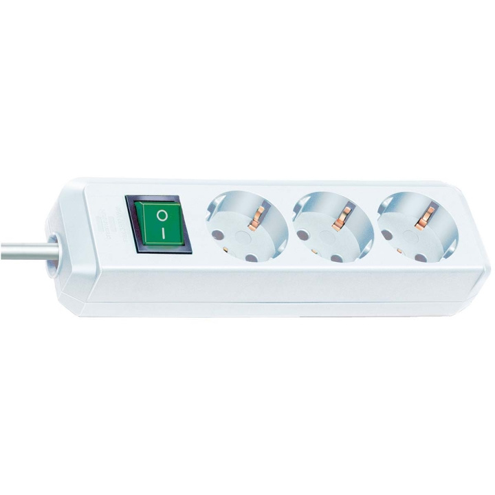 brennenstuhl Eco-Line 3-way power strip (Socket block with higher contact protection, Switch, 1.50 m Cable) White in the group HOME, HOUSEHOLD & GARDEN / Electricity & Lighting / Power strips at TP E-commerce Nordic AB (C06130)