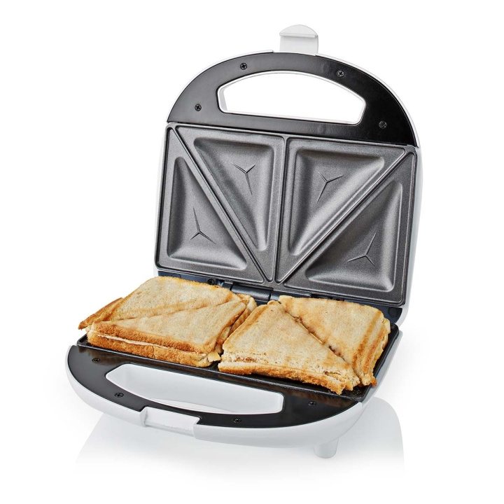 Nedis Sandwich Maker | 700 W | 20.5 x 12 cm | Automatic temperature control | ABS in the group HOME, HOUSEHOLD & GARDEN / Household appliances / Toasters & Bread grills / Table grills & Raclette at TP E-commerce Nordic AB (C06214)