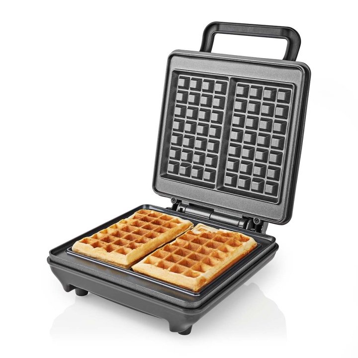 Nedis Waffle Maker | Belgian waffles | 22 x 12.5 cm | 1200 W | Automatic temperature control | ABS / Aluminium in the group HOME, HOUSEHOLD & GARDEN / Household appliances / Waffle irons at TP E-commerce Nordic AB (C06215)