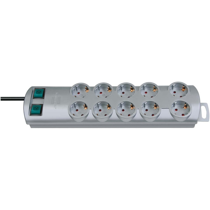 brennenstuhl Extension Socket Primera-Line 10-Way 2.00 m Silver - Protective Contact in the group HOME, HOUSEHOLD & GARDEN / Electricity & Lighting / Power strips at TP E-commerce Nordic AB (C06227)