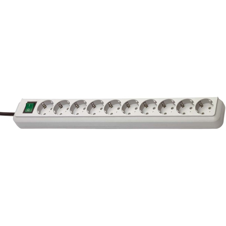 brennenstuhl Extension Socket Eco-Line 10-Way 3.00 m Grey - Protective Contact in the group HOME, HOUSEHOLD & GARDEN / Electricity & Lighting / Power strips at TP E-commerce Nordic AB (C06233)