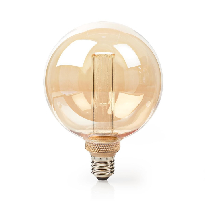 Nedis LED Filament Bulb E27 | G125 | 3.5 W | 120 lm | 1800 K | Dimmable | With Gold Amber Finish | Retro Style | 1 pcs in the group HOME ELECTRONICS / Lighting / LED lamps at TP E-commerce Nordic AB (C06278)