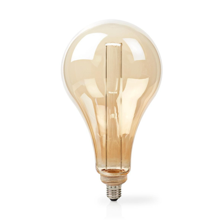 Nedis LED Filament Bulb E27 | PS165 | 3.5 W | 120 lm | 1800 K | Dimmable | With Gold Amber Finish | Retro Style | 1 pcs in the group HOME ELECTRONICS / Lighting / LED lamps at TP E-commerce Nordic AB (C06279)