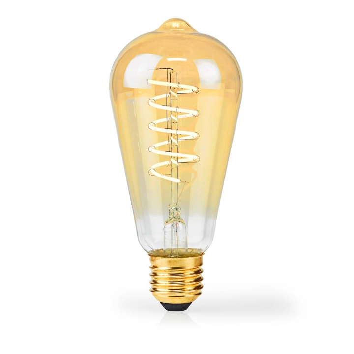 Nedis LED Filament Bulb E27 | ST64 | 3.8 W | 250 lm | 2100 K | Dimmable | Extra Warm White | Retro Style | 1 pcs in the group HOME ELECTRONICS / Lighting / LED lamps at TP E-commerce Nordic AB (C06308)