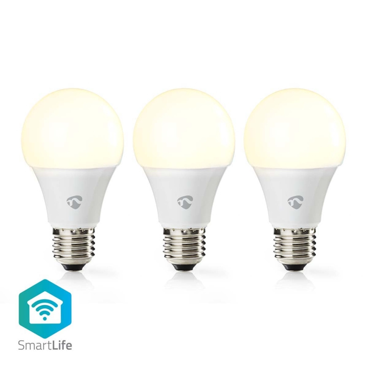 Nedis SmartLife LED Bulb | Wi-Fi | E27 | 800 lm | 9 W | Warm White | 2700 K | Android™ / IOS | A60 | 3 pcs in the group HOME, HOUSEHOLD & GARDEN / Smart home / Smart Lights at TP E-commerce Nordic AB (C06320)