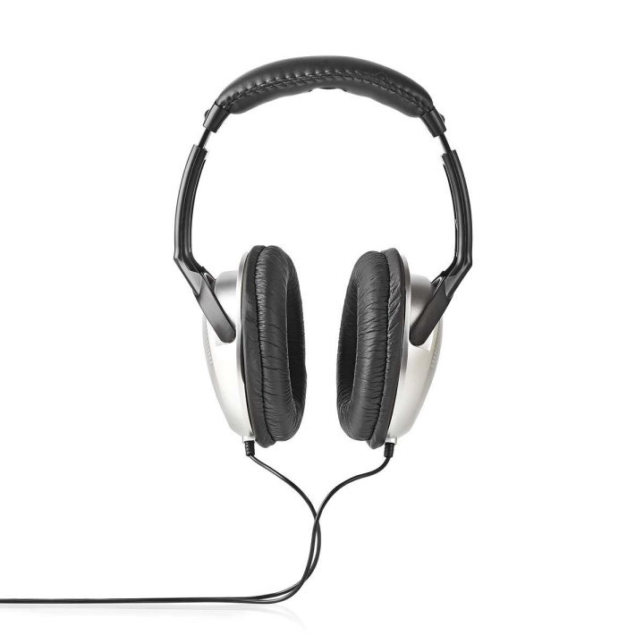 Nedis Over-Ear Wired Headphones | Cable length: 2.70 m | Volume control | Black / Silver in the group HOME ELECTRONICS / Audio & Picture / Headphones & Accessories / Headphones at TP E-commerce Nordic AB (C06337)