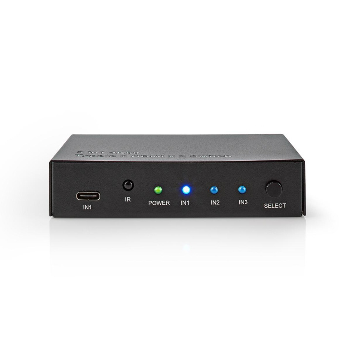 Nedis HDMI™ Switch | 3 port(s) | 1x USB-C™ / 2x HDMI™ Input | 1x HDMI™ Output | 4K@60Hz | 18.0 Gbps | Metal | Anthracite in the group HOME ELECTRONICS / Cables & Adapters / HDMI / Adapters at TP E-commerce Nordic AB (C06365)