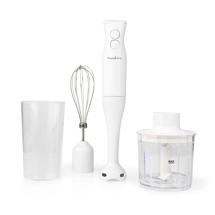 Nedis Hand Blender | 400 W | Speed settings: 2-Speed Setting | Chopper | White in the group HOME, HOUSEHOLD & GARDEN / Household appliances / Food processor & Kitchen appliances / Hand blenders at TP E-commerce Nordic AB (C06427)
